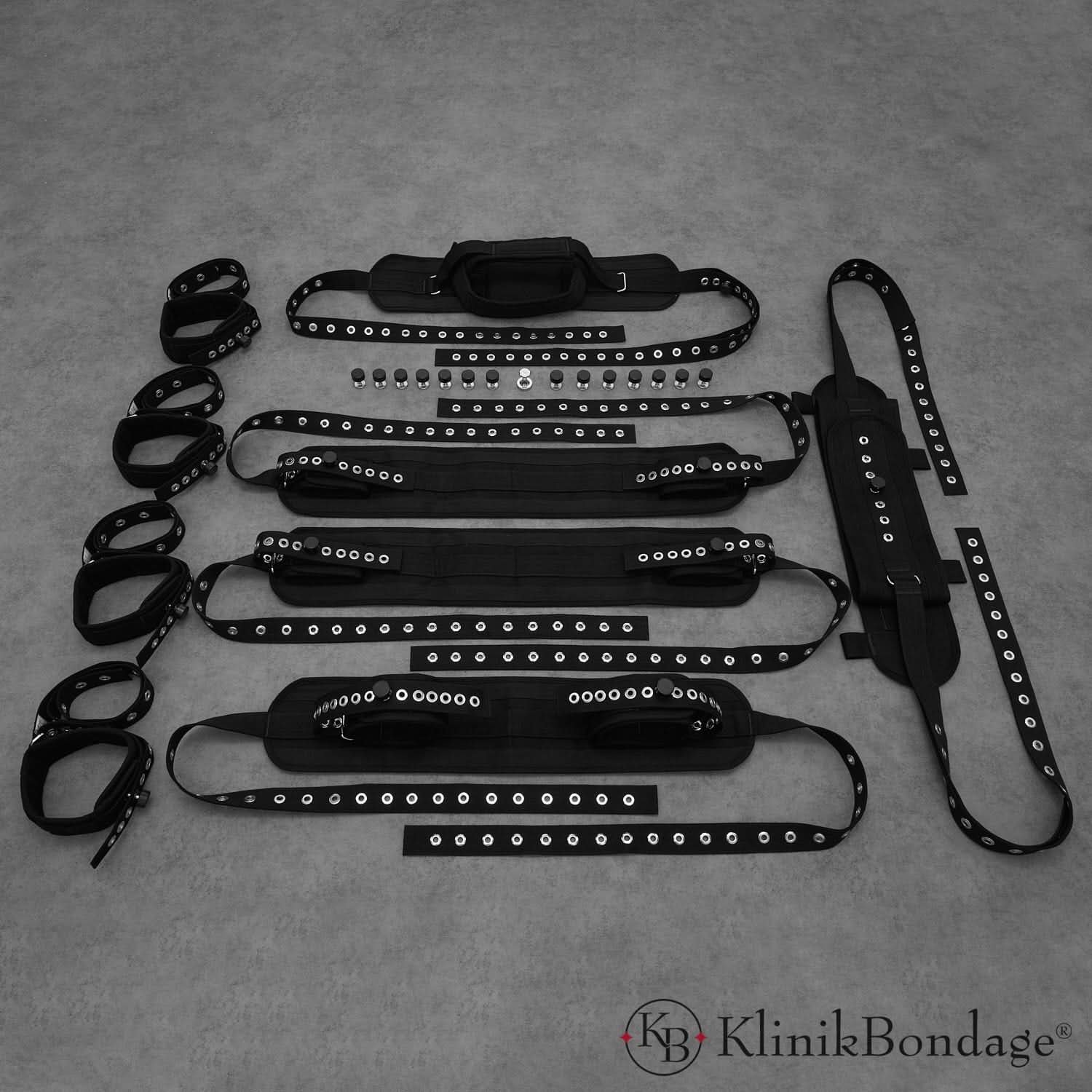 12-Point Restraint Bed Bondage Set – Black