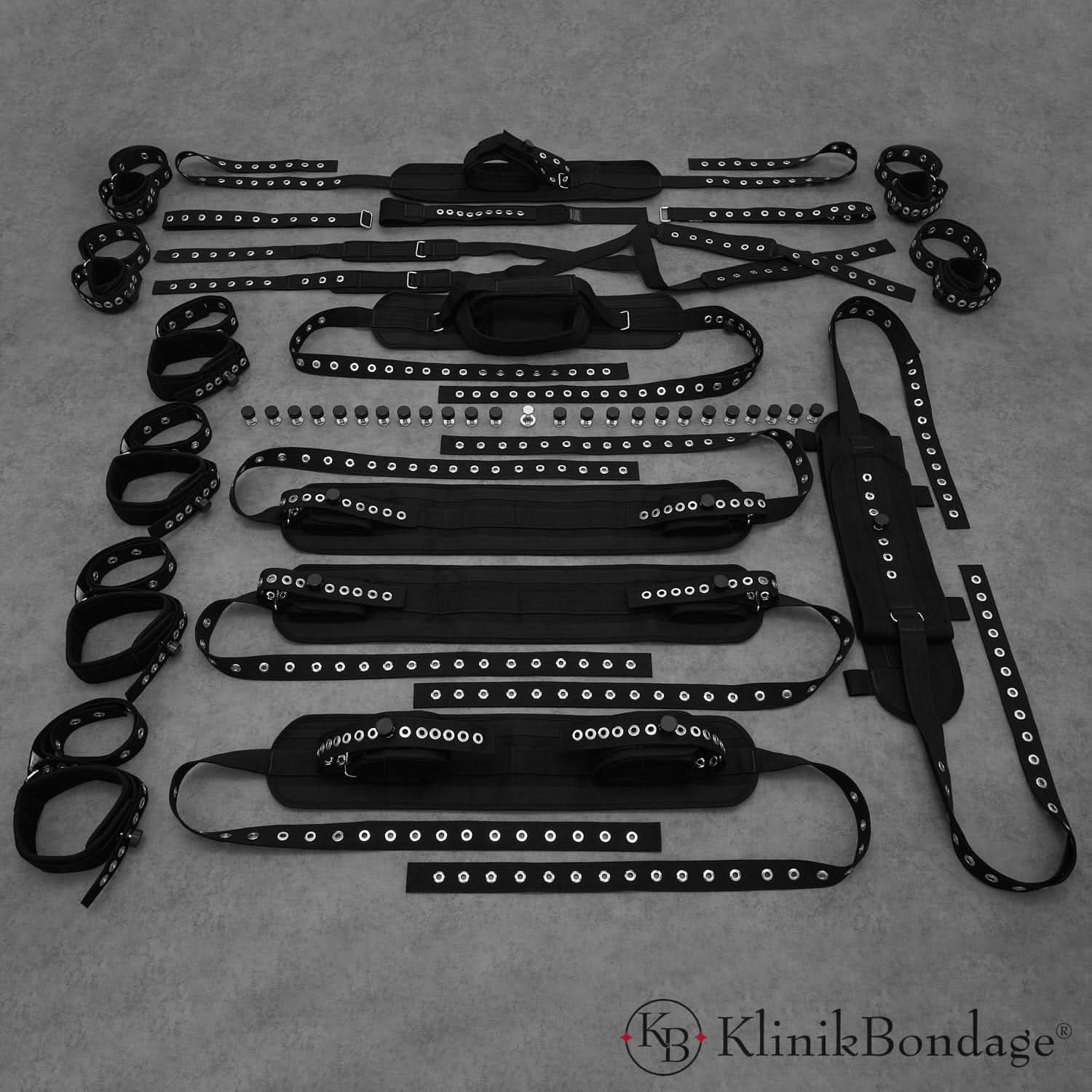 20-Point Bed Restraint Set – Black