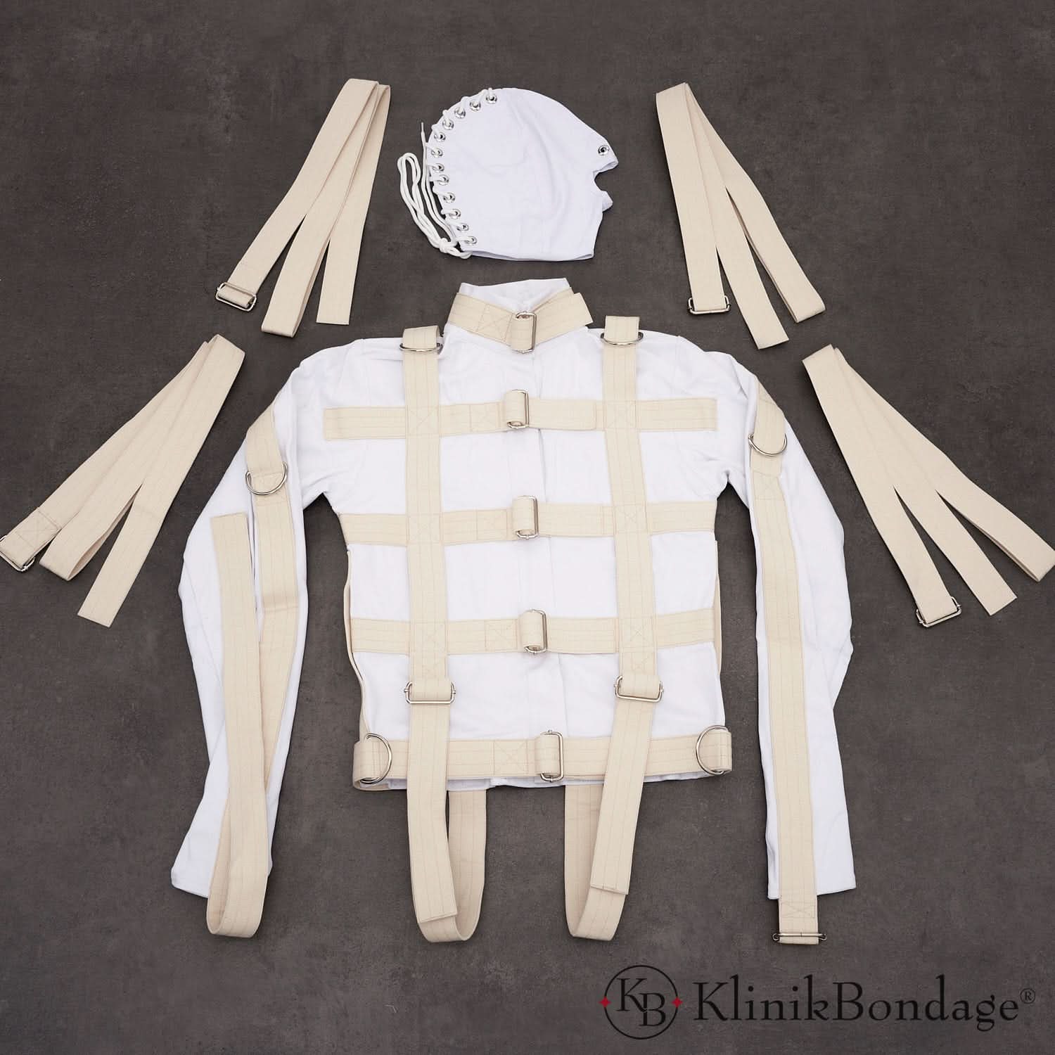 White Straitjacket Bondage Set