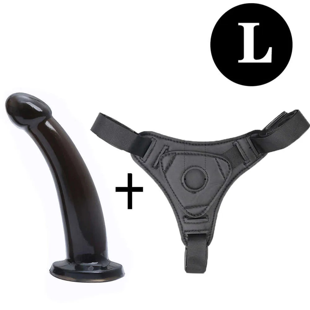 Female wearing simulated dildo, fake jj penis, les pulling, adult sex toys, homosexual tools