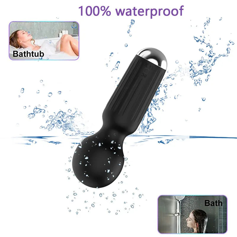 Mini AV Vibrator Magic Wand for Women Clitoris Stimulator USB Rechargeable Portable Silicone Massager Female Sex Toys