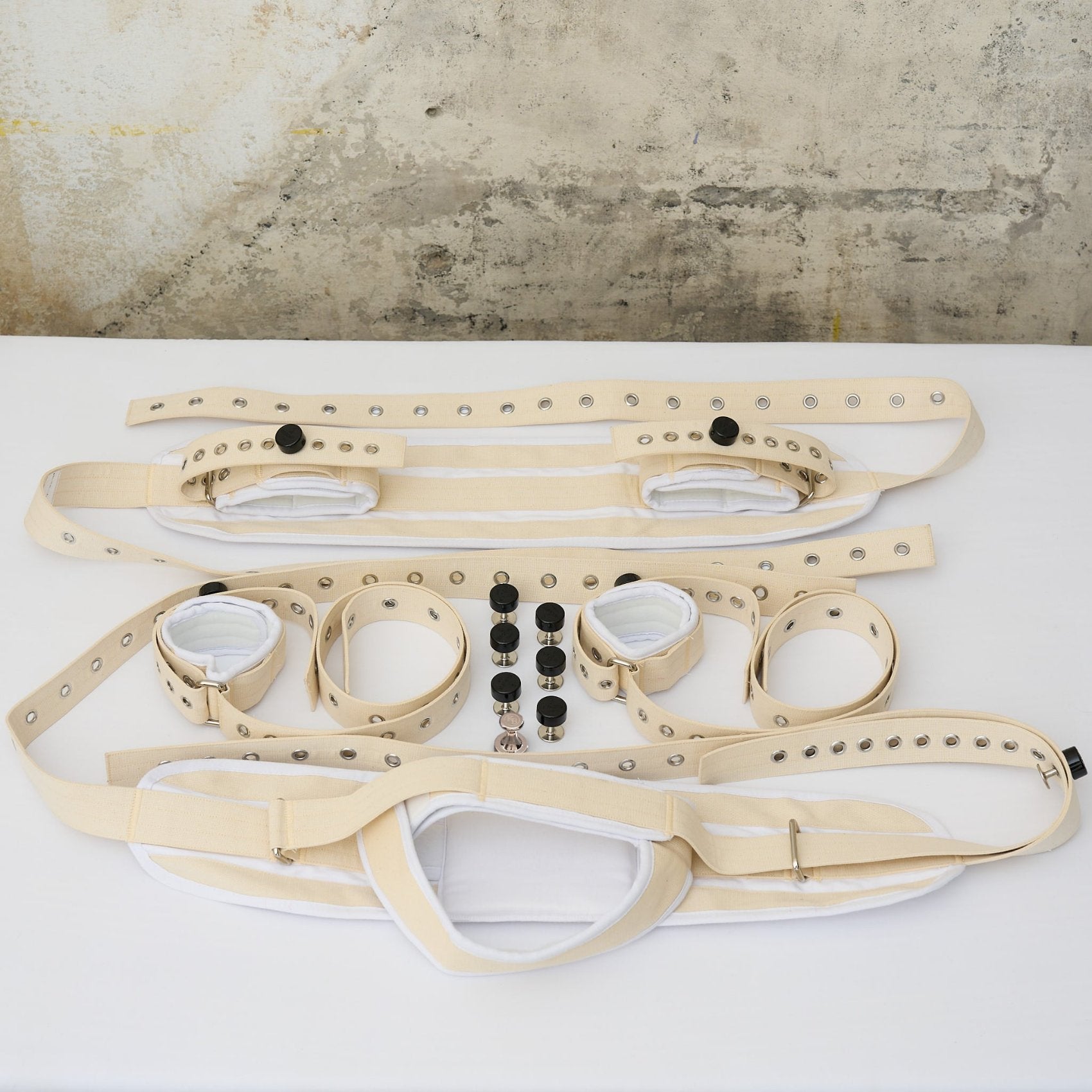 Bed Bondage Full Body Set M White