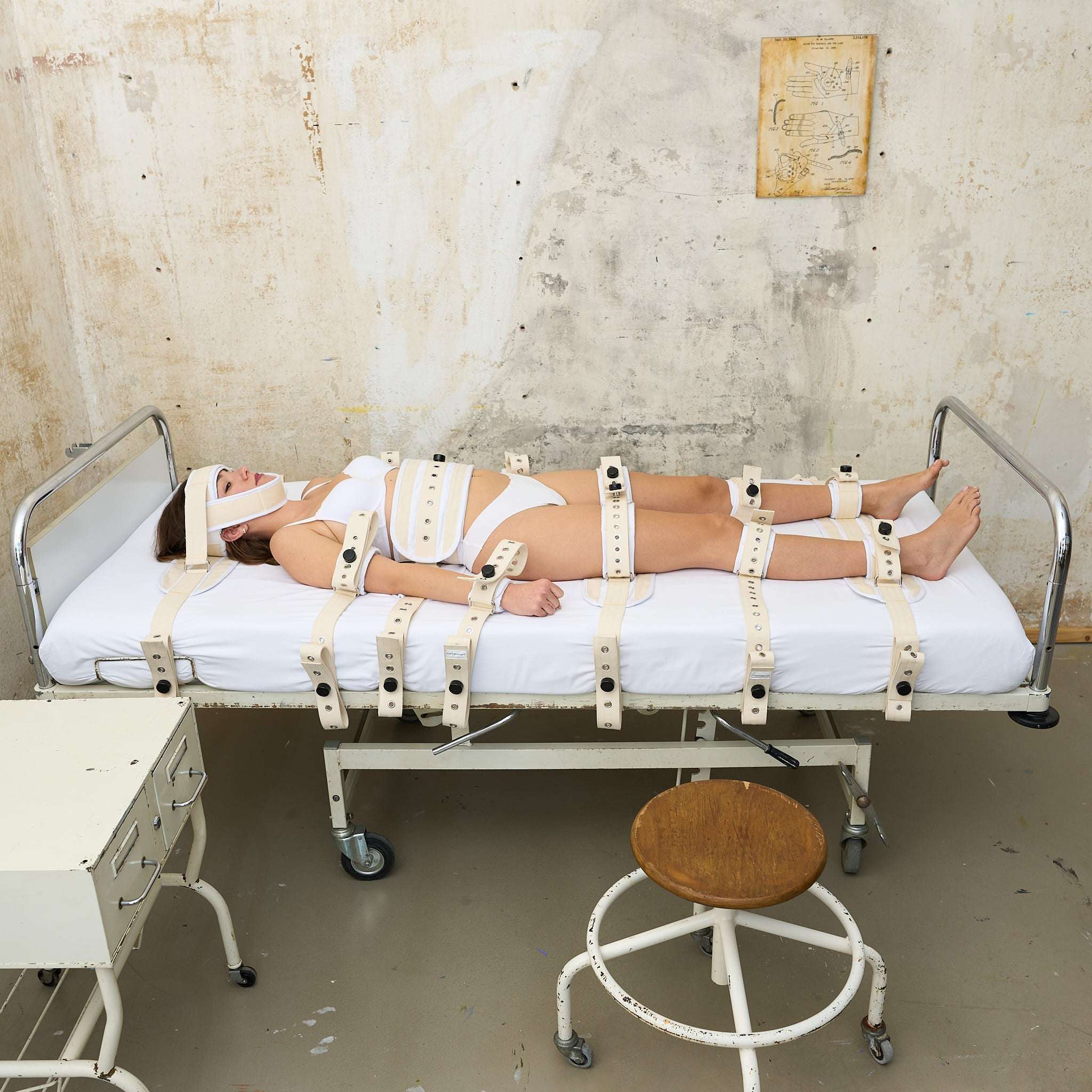 Bed Bondage Full Body Set XL White