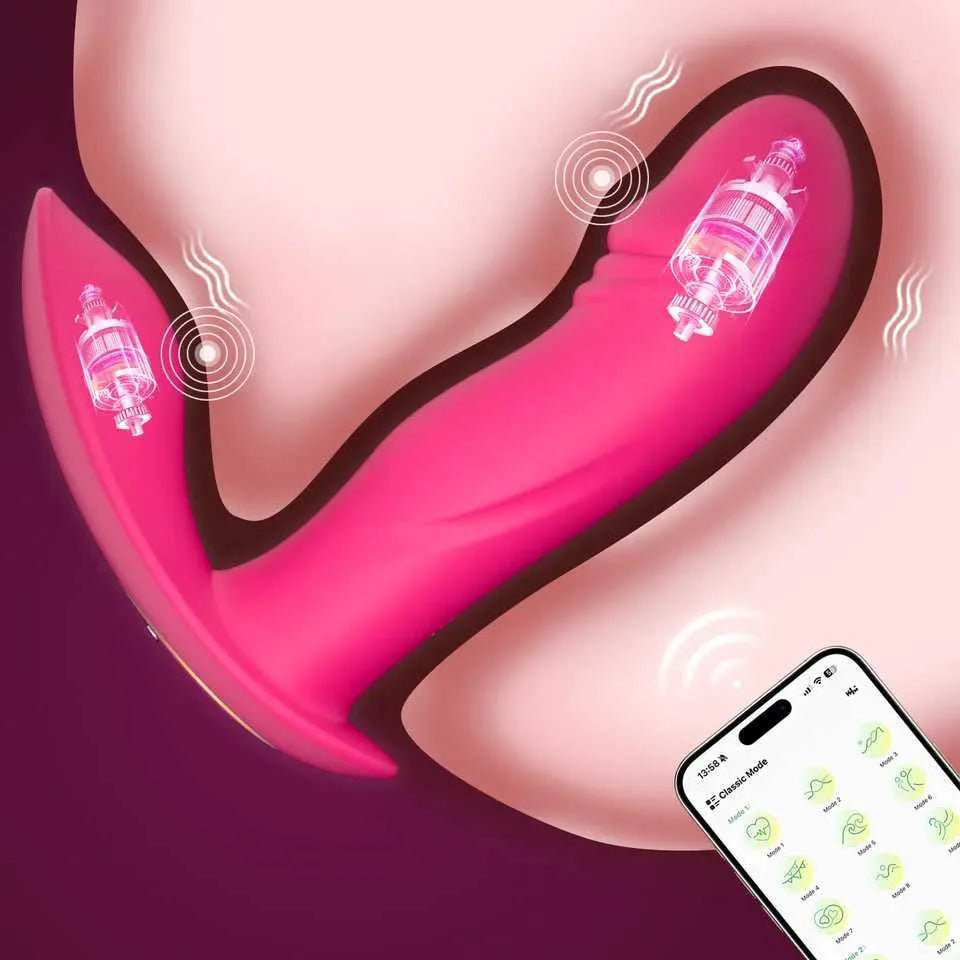 APP Control Wearable Dildo Vibrator for Women Clitoris Stimulator G-Spot Massager Female Anal Butt Plug Vibrating Adult Sex Toys W250319