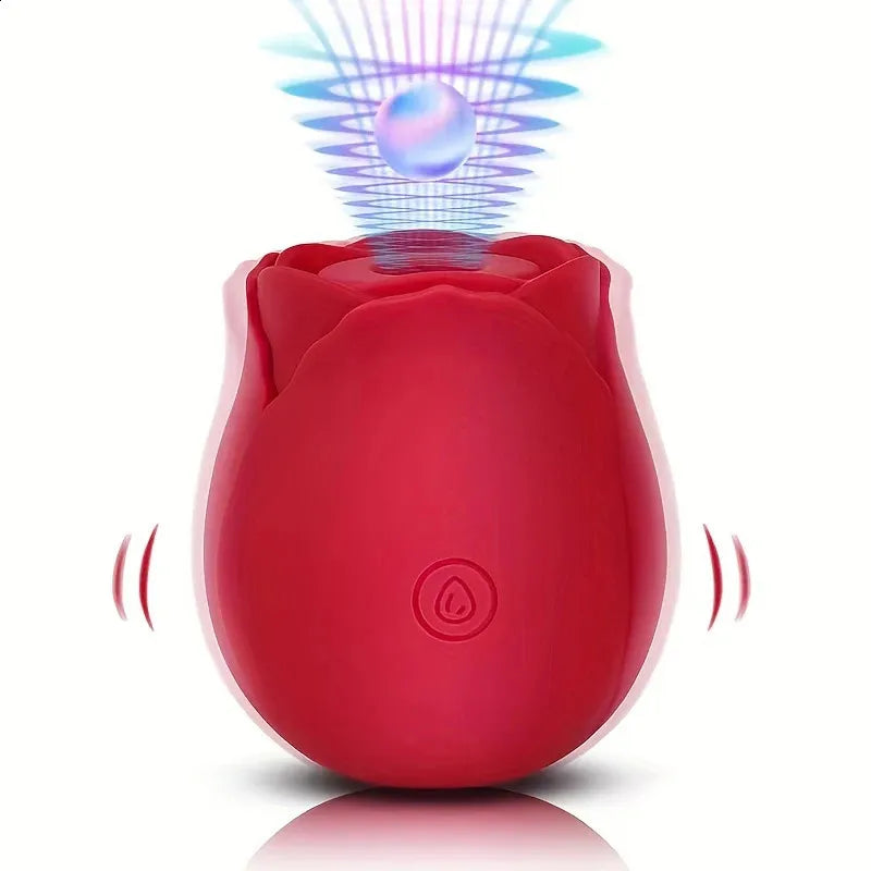 Powerful Sucking-Rose Vibrator Toy for Women Vacuum Stimulator Oral Nipple Clit Sucker Female Sex Toys Goods for Female Adults 241010