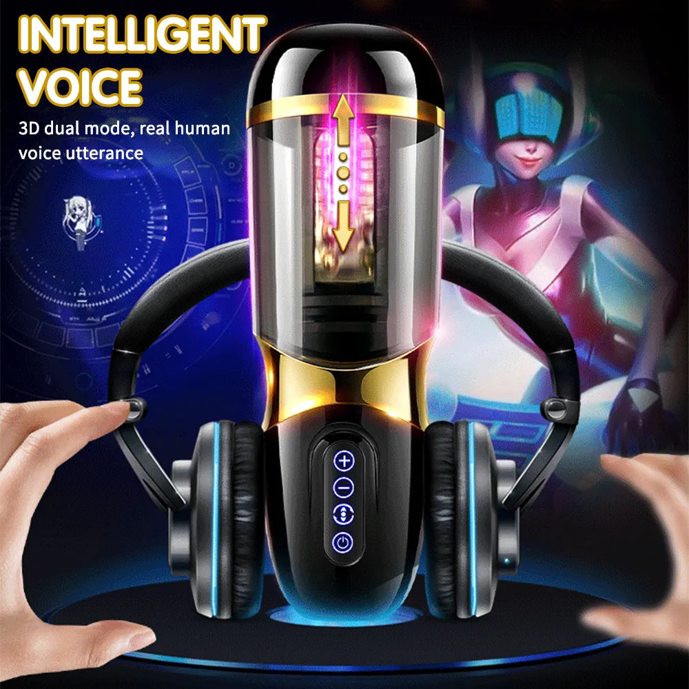 Massage 10 Frequency Telescopic Rotating Masturbation Cup Adult Products Male Masturbation Device Sexy Voice Sex Machine Sex Toy for Men