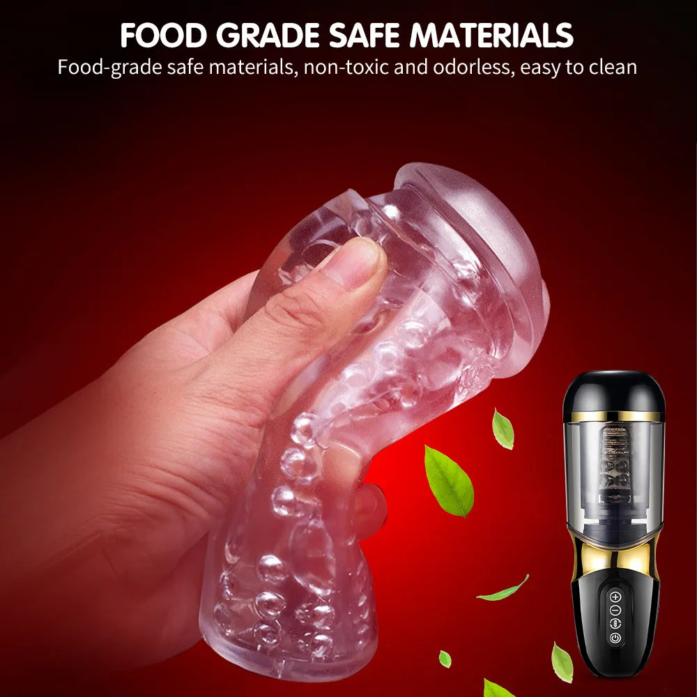 Massage 10 Frequency Telescopic Rotating Masturbation Cup Adult Products Male Masturbation Device Sexy Voice Sex Machine Sex Toy for Men