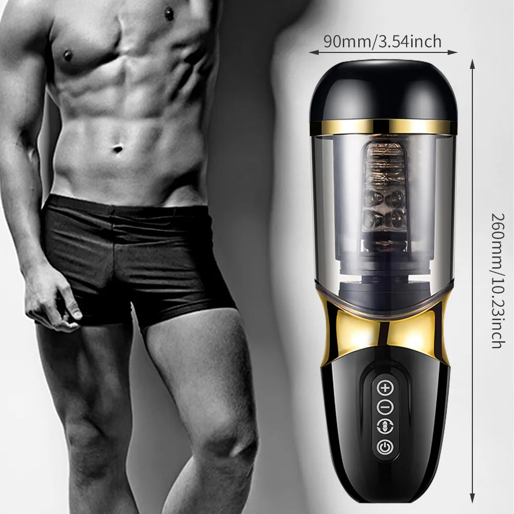 Massage 10 Frequency Telescopic Rotating Masturbation Cup Adult Products Male Masturbation Device Sexy Voice Sex Machine Sex Toy for Men