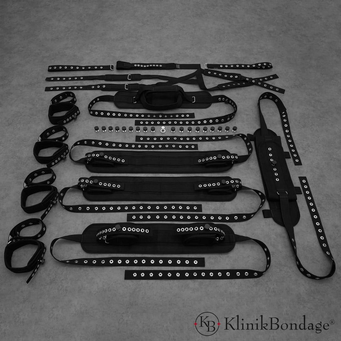 15-Point Bed Restraint Set – Black