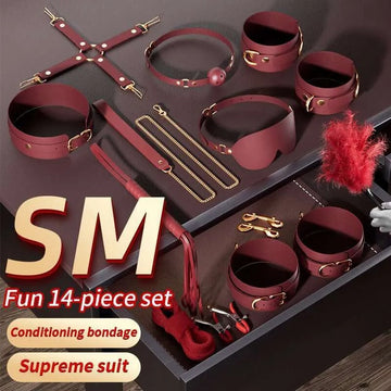 sex toys for women JIUUY Adult SM Sex Products Kits Bondage Gear Collar Butt Oral Erotic Bundle Blindfold Whip Sex BDSM Sex Game for Couples