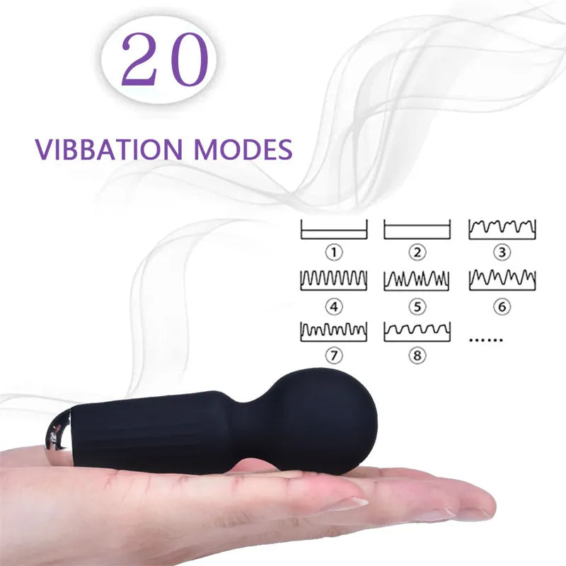 Mini AV Vibrator Magic Wand for Women Clitoris Stimulator USB Rechargeable Portable Silicone Massager Female Sex Toys