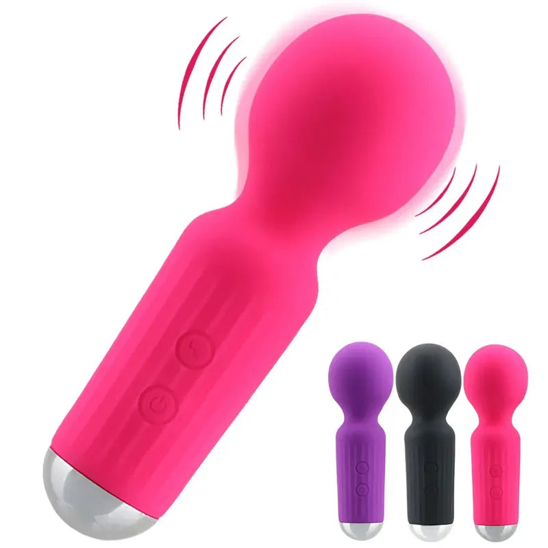 Mini AV Vibrator Magic Wand for Women Clitoris Stimulator USB Rechargeable Portable Silicone Massager Female Sex Toys