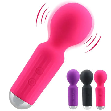 Mini AV Vibrator Magic Wand for Women Clitoris Stimulator USB Rechargeable Portable Silicone Massager Female Sex Toys