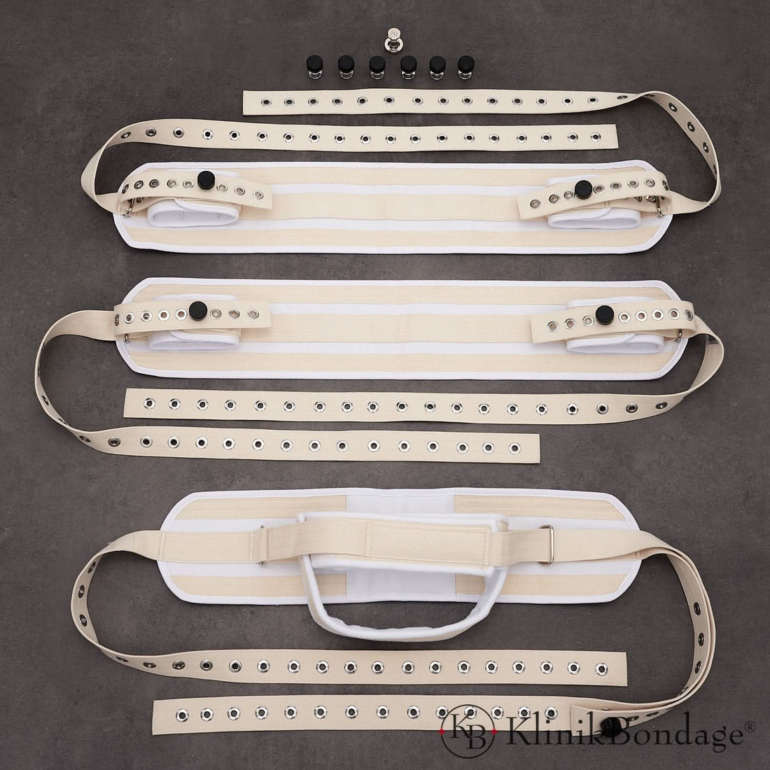 5-Point Bed Restraint Set White