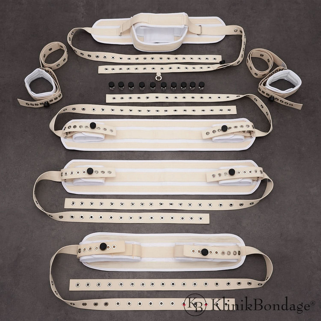 9-Point Bed Restraint Set – White