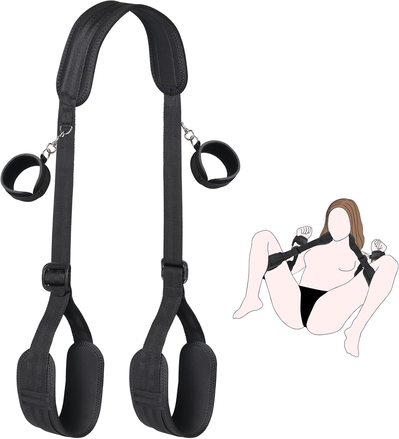 Adjustable Leg Straps&Handcuffs for SM