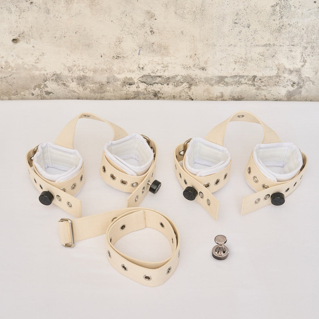 Leg Spreader BDSM Set White