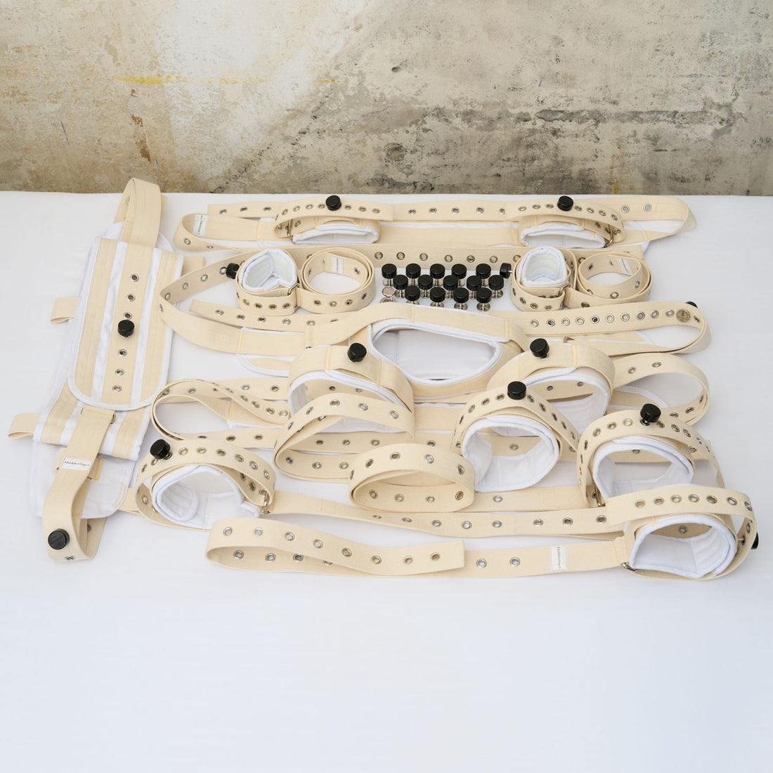 Bed Bondage Full Body Set XL White