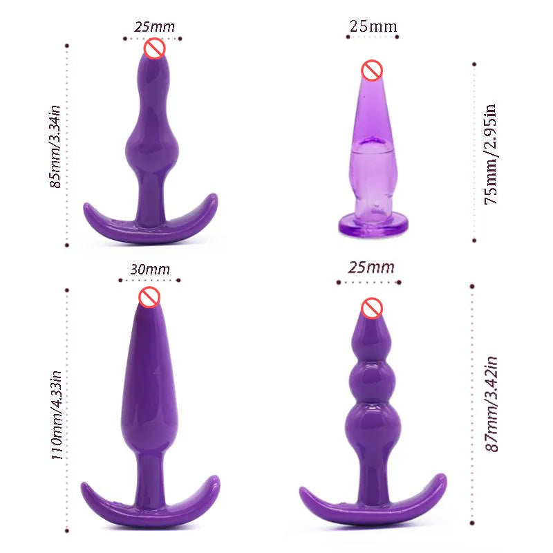 Sex toy massagers 7 Pcs/Set/lot Anal Plug Vibrator Silicone Anal Woman Butt Plugs Adult Products For Couples Women Masturbator