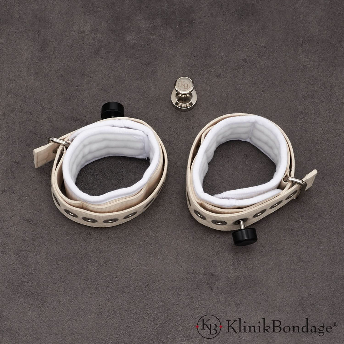 Cuffs for Legs and Arms Pair Kinky Style White