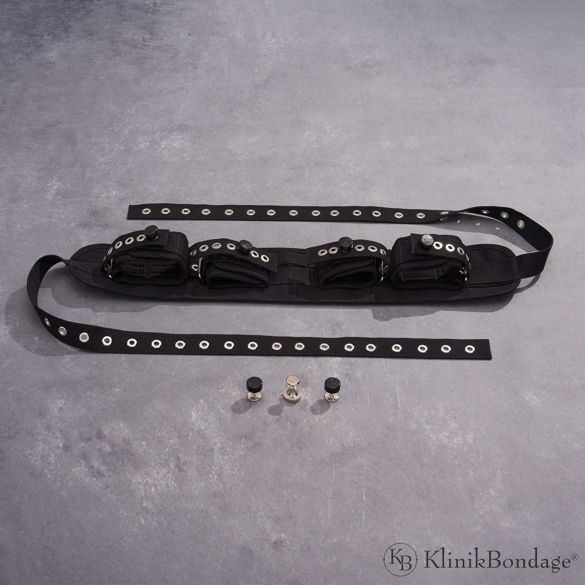 Pillory BDSM Restraint Hands and Feet Bed Set Black