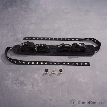 Pillory BDSM Restraint Hands and Feet Bed Set Black