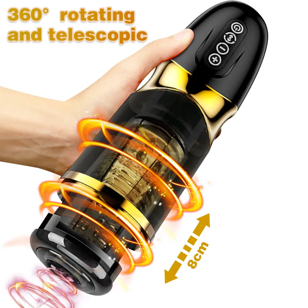 Massage 10 Frequency Telescopic Rotating Masturbation Cup Adult Products Male Masturbation Device Sexy Voice Sex Machine Sex Toy for Men
