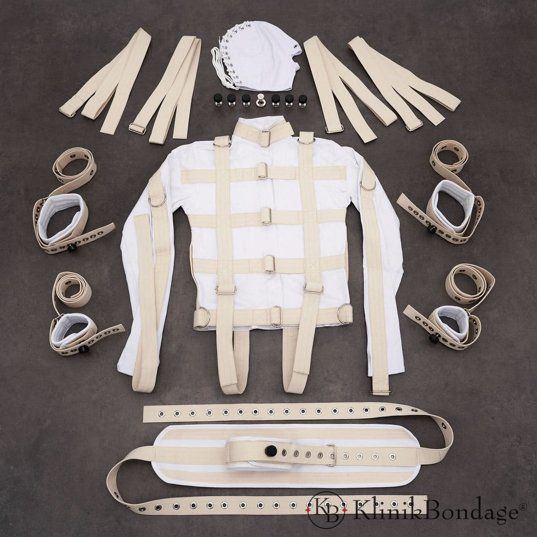 White BDSM Straitjacket Set