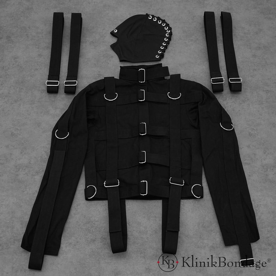 Black Straitjacket Bondage Set